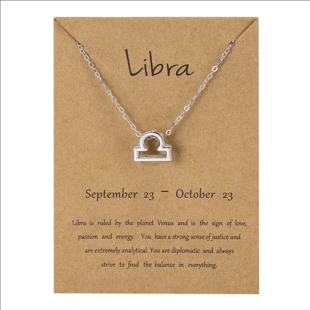 Libra zodiac charm Necklace